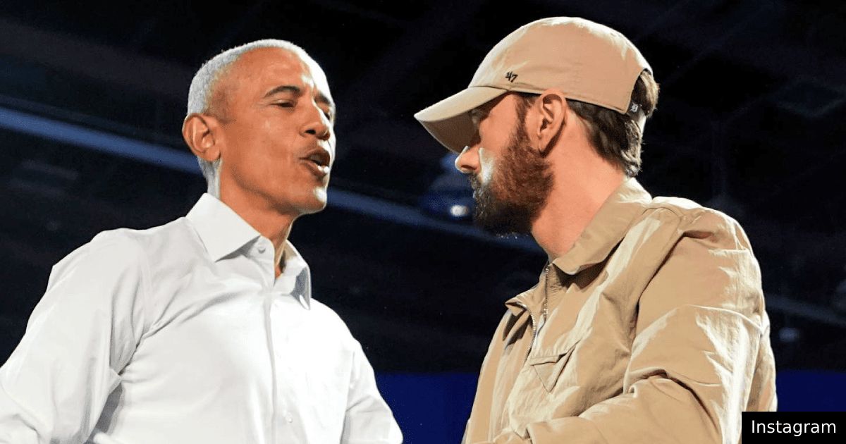 Barack Obama canta Rap de Eminem em comício pró-Kamala