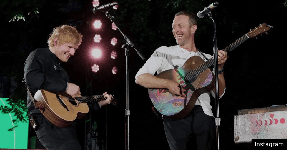 Chris Martin e Ed Sheeran surpreenderam os fãs