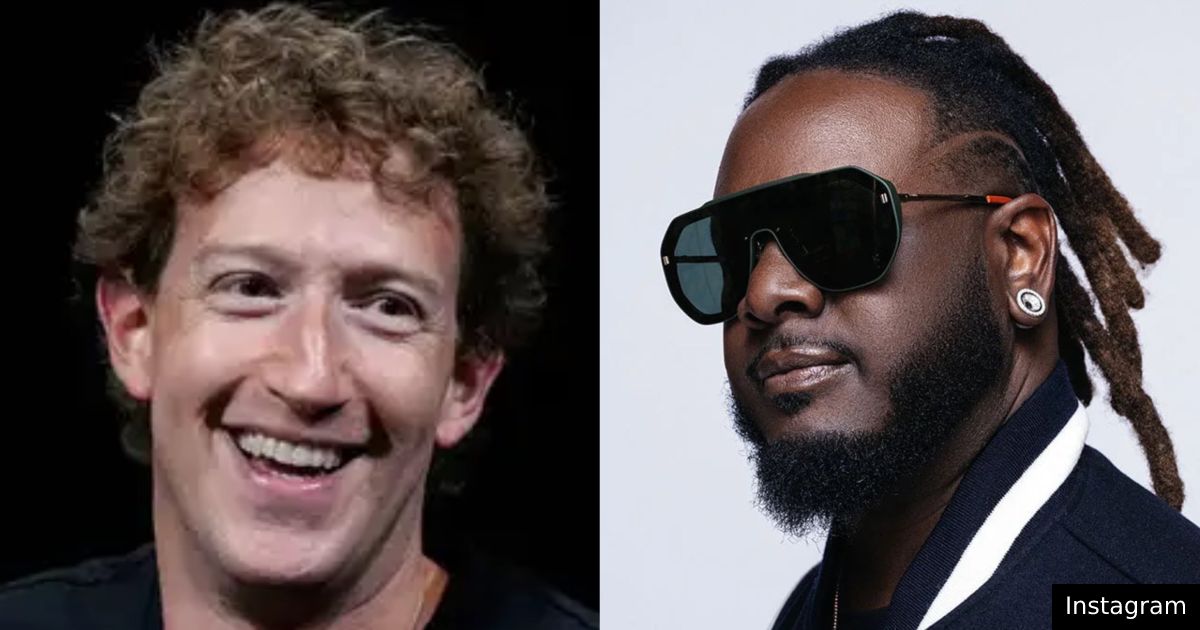 Mark Zuckerberg e T-Pain  juntos no estúdio